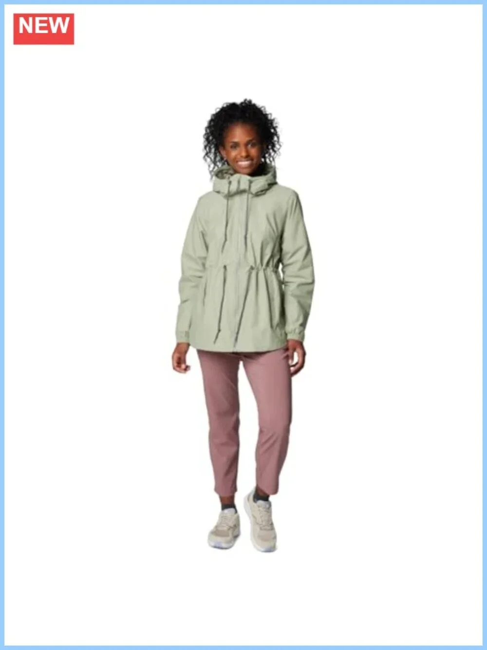 Waterproof Rain Jacket Hooded Nylon Blend Lightweight